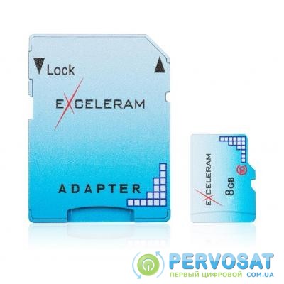 Карта памяти eXceleram 8GB microSD class 10 Color series (EMSD0002)
