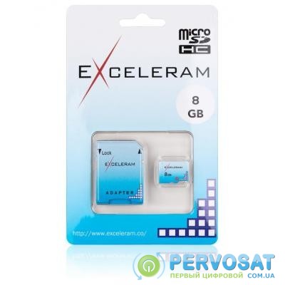 Карта памяти eXceleram 8GB microSD class 10 Color series (EMSD0002)