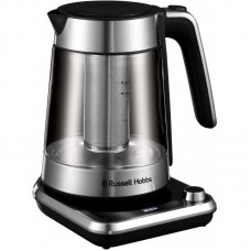 Електрочайник Russell Hobbs Attentiv Kettle, 1.7л, Strix, скло, база зі сховищем для шнура, сірий Електрочайник Russell Hobbs Attentiv Kettle, 1.7л, Strix, скло, база зі сховищем для шнура, сірий