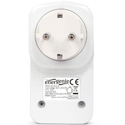 Зарядний пристрій EnerGenie 2 USB по 2.1A со сквозной розеткой (EG-ACU2-01-W)