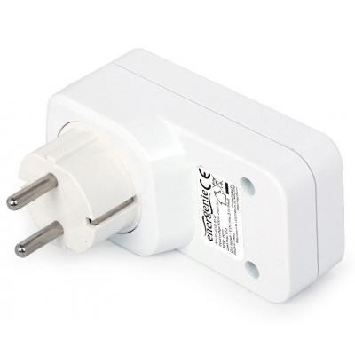 Зарядний пристрій EnerGenie 2 USB по 2.1A со сквозной розеткой (EG-ACU2-01-W)