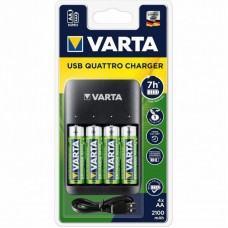 Зарядний пристрій для акумуляторів Varta Value USB Quattro Charger + 4шт. AA 2100 mAh (57652101451) Зарядний пристрій для акумуляторів Varta Value USB Quattro Charger + 4шт. AA 2100 mAh (57652101451)