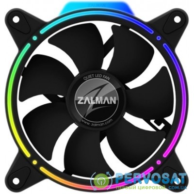 Корпусний вентилятор Zalman ZM-RFD120A, ARGB, 120мм, 1500rpm ± 10%,5V 3 pin, чорний