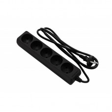 Подовжувач мережевий 2E 5хТип C, 2х1мм кв, 10A, 1.5м, чорний Подовжувач мережевий 2E 5хТип C, 2х1мм кв, 10A, 1.5м, чорний