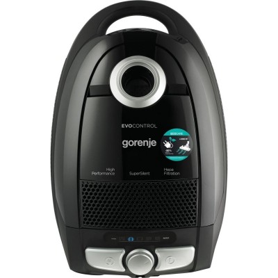 Пилосос Gorenje мішковий, 800Вт, конт пил -3л, HEPA, телескоп трубка, чорний