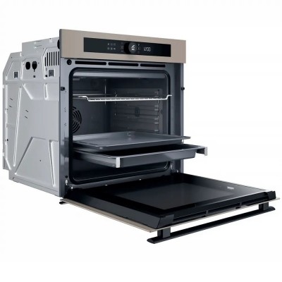 Духова шафа Whirlpool електрична, 73л, A+, дисплей, конвекція, телескопічні напрямні, бежевий