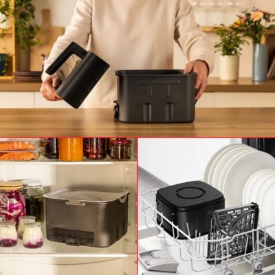 Мультипіч Tefal Easy Fry Silence XXL, 1800Вт, чаша-7л, сенсорне керув., 10 програм, пластик, чорний Мультипіч Tefal Easy Fry Silence XXL, 1800Вт, чаша-7л, сенсорне керув., 10 програм, пластик, чорний