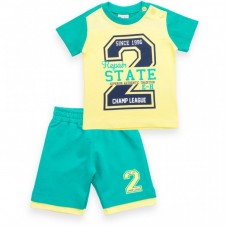 Набір дитячого одягу Breeze футболка з гудзиками з шортами (8922-74B-green) Набір дитячого одягу Breeze футболка з гудзиками з шортами (8922-74B-green)
