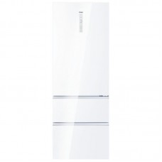 Холодильник Haier багатодверний, 200.6x70х67.5, холод.відд.-343л, мороз.відд.-140л, 3дв., А++, NF, інв., дисплей, зона нульова, білий (скло)