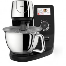 Кухонна машина Tefal I-Coach Touch, 1200Вт, чаша-метал, корпус-метал+пластик, дисплей, насадок-3, підкл. до смартфону, чорний Кухонна машина Tefal I-Coach Touch, 1200Вт, чаша-метал, корпус-метал+пластик, дисплей, насадок-3, підкл. до смартфону, чорний