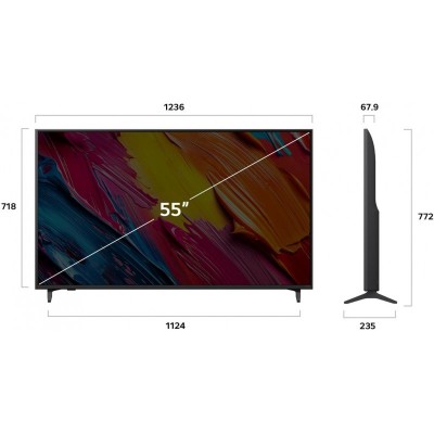 Телевізор 55" LG QNED  4K 60Hz Smart WebOS Black
