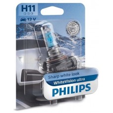 Лампа галогена Philips H11 WhiteVision Ultra +60%, 4000K, 1шт/блистер Лампа галогена Philips H11 WhiteVision Ultra +60%, 4000K, 1шт/блистер