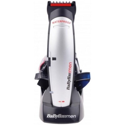 Набір для стрижки Babyliss, для голови, вусів, бороди,носа і тіла, мережа+акум., насадок-10, сріблястий