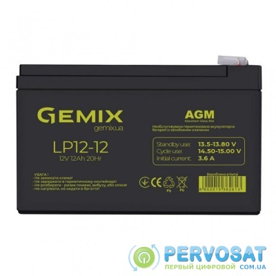 Батарея к ИБП Gemix LP 12В 12 Ач (LP1212)