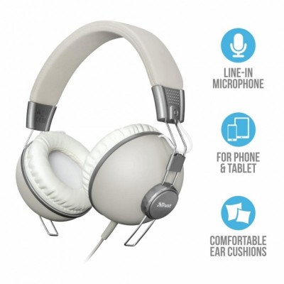 Наушники Trust Noma Over-Ear Mic Retro Ivory (22636)