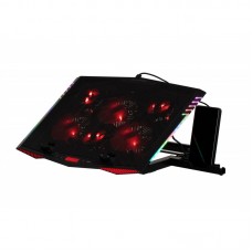 Підставка для ноутбука 2E GAMING CPG-005, до 17.3", 2xUSB-A, LCD/phone holder, RGB, чорний