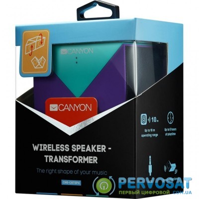 Акустическая система CANYON Transformer Portable Bluetooth Speaker Purple (CNS-CBTSP4GBL)