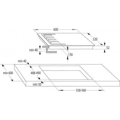 Комплект Gorenje (духовка електрична BO6735E05B + поверхня газова на склі GTW641EB), 743549, чорн