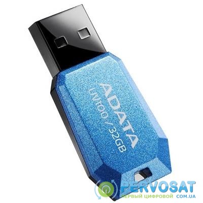 USB флеш накопитель ADATA 32GB DashDrive UV100 Blue USB 2.0 (AUV100-32G-RBL)