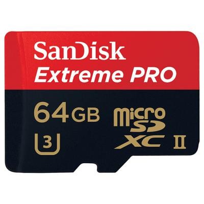 Карта памяти SANDISK 64GB microSD class 10 USH-II U3 (SDSQXPJ-064G-GN6M3)