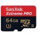 Карта памяти SANDISK 64GB microSD class 10 USH-II U3 (SDSQXPJ-064G-GN6M3)