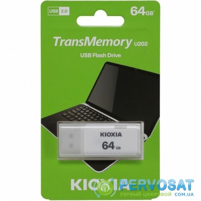 USB флеш накопитель KIOXIA 64GB U202 White USB 2.0 (LU202W064GG4)