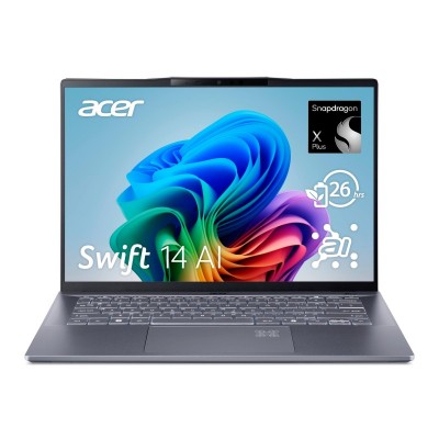 Ноутбук Acer Swift 14 AI SF14-11 14.5&quot; WQXGA IPS, Quallcomm X1P-64-100, 16GB, F1TB, UMA, Win11, сірий