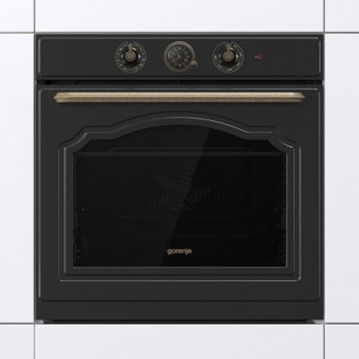 Духова шафа Gorenje електрична, 77л, A+, пара, дисплей, чорний матовий