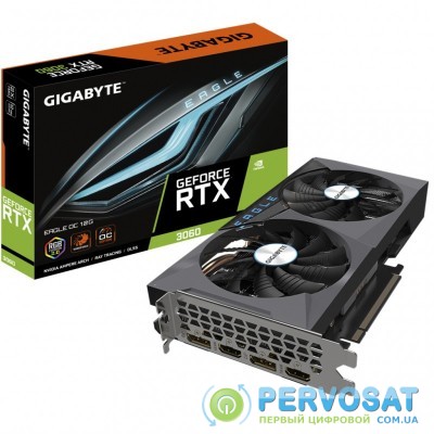 Видеокарта Gigabyte GeForce RTX3060 12Gb EAGLE OC 2.0 (GV-N3060EAGLE OC-12GD 2.0)