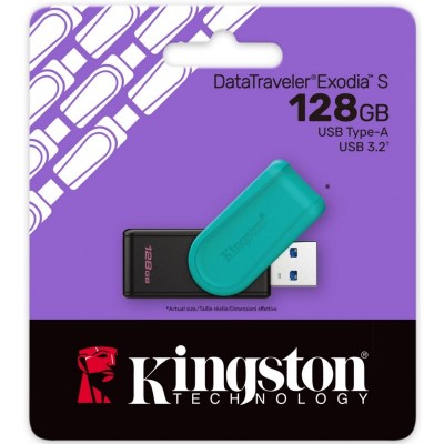 Накопичувач Kingston  128GB USB 3.2 Type-A Gen1 DT Exodia S