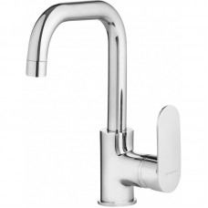 Змішувач для раковини Deante Alpinia,  довж. виливу - 151мм, поворотний, 1важіль, хром Змішувач для раковини Deante Alpinia,  довж. виливу - 151мм, поворотний, 1важіль, хром