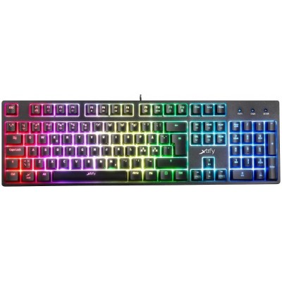 Клавіатура мембрана Xtrfy K3 Semi Mech 104Key, USB, EN/UA, RGB, Чорний