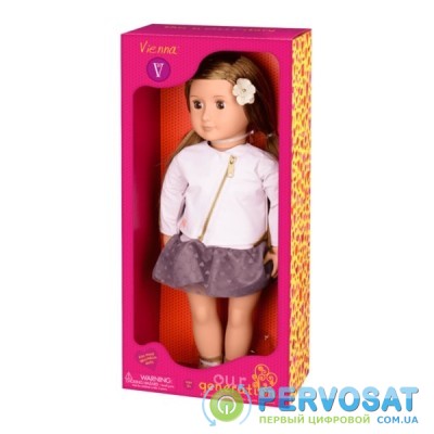 Our Generation Кукла Виена (46 см) в розовой кожаной куртке