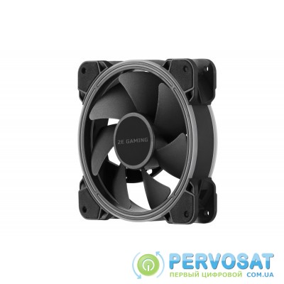 Корпусний вентилятор 2E GAMING AIR COOL (ACF120B-RGB), 120мм, Molex 4PIN +2510-3PIN, чорні лопаті, чорна рамка