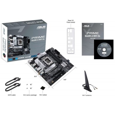 Материнcька плата ASUS PRIME_B660M-A_WIFI_D4 s1700 B660 4xDDR4 M.2 HDMI-DP Wi-Fi!!!BT mATX