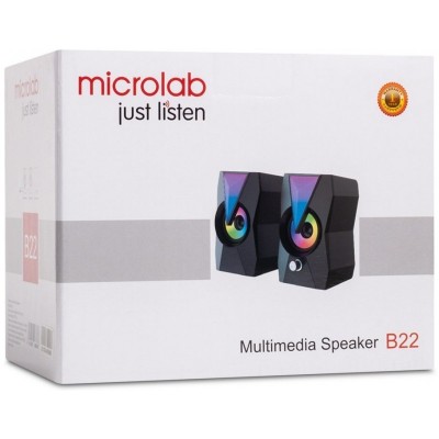 Акустична система MICROLAB 2.0 B-22,USB Black