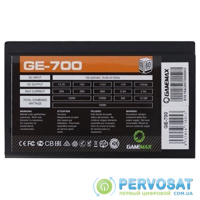 Блок питания GAMEMAX 700W (GE-700)