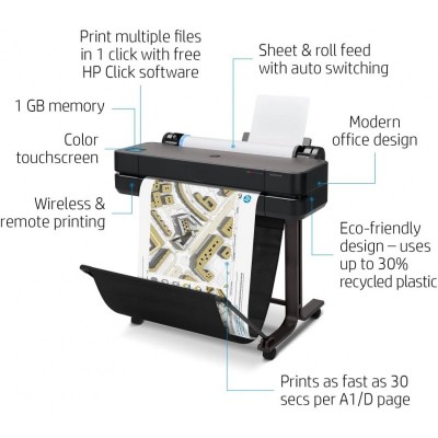 Принтер HP DesignJet T630 24" з Wi-Fi