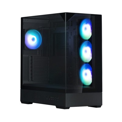 Корпус Zalman P40 Prism Plus без БЖ, 2xUSB3.0, 1x Type C, 3x120мм ARGB Reverse,  1x120мм ARGB, VGA 420мм, LCS ready, TG TG Side/Front/Top Panel, ATX, чорний