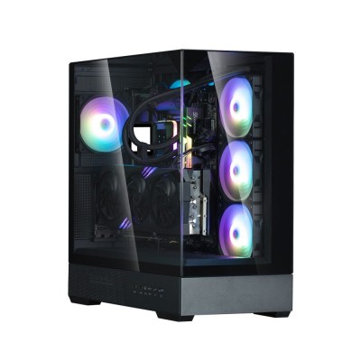 Корпус Zalman P40 Prism Plus без БЖ, 2xUSB3.0, 1x Type C, 3x120мм ARGB Reverse,  1x120мм ARGB, VGA 420мм, LCS ready, TG TG Side/Front/Top Panel, ATX, чорний