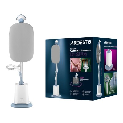 Відпарювач ARDESTO вертикальний IR-S18B, 1800Вт, 1800мл, дошка, нерж. сталь, білий+сірий Відпарювач ARDESTO вертикальний IR-S18B, 1800Вт, 1800мл, дошка, нерж. сталь, білий+сірий