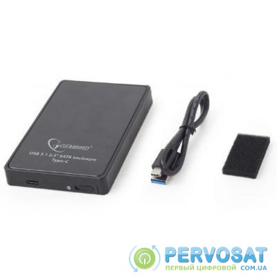 Карман внешний GEMBIRD 2.5", USB3.1,Type-C, черный (EE2-U31S-1)