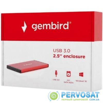 Карман внешний GEMBIRD 2.5" USB3.0 red (EE2-U3S-3-R)