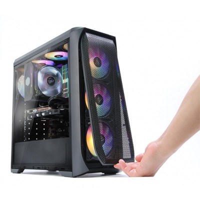 Корпус Zalman N5 MF, MidT, 2xUSB2.0,1xUSB3.0, 4x120мм RGB LED,акрил(бічна панель),безБЖ,чорний