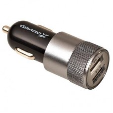 Зарядний пристрій Grand-X car 2,1A, 12-24V, Black 2USB 5V/2.1A (CH-26) Зарядний пристрій Grand-X car 2,1A, 12-24V, Black 2USB 5V/2.1A (CH-26)