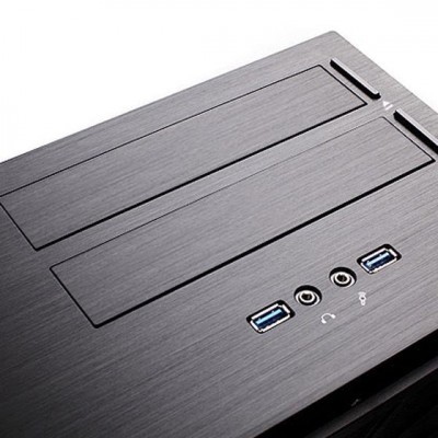 Корпус SilverStone GRANDIA GD08B, без БЖ, 2хUSB3.0, 3x120mm Black fans, HTPC, Black