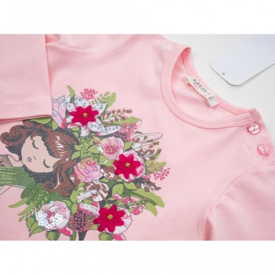 Набір дитячого одягу Breeze з дівчинкою з букетом (13258-110G-pink)