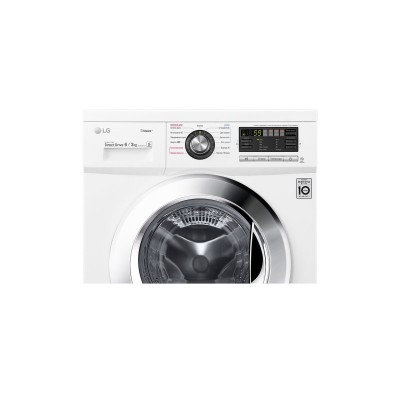 Прально-сушильна машина LG F1296CDS3, 6кг (3кг), 1200, В, Пара, глибина 44см, Дисплей, Білий