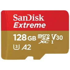 Карта пам'яті SanDisk microSD  128GB C10 UHS-I U3 R190/W90MB/s Extreme V30 Карта пам'яті SanDisk microSD  128GB C10 UHS-I U3 R190/W90MB/s Extreme V30