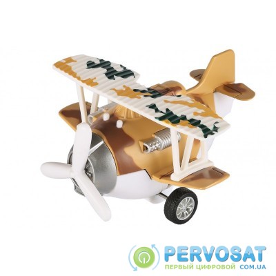 Same Toy Самолет металлический инерционный Aircraft (коричневый)